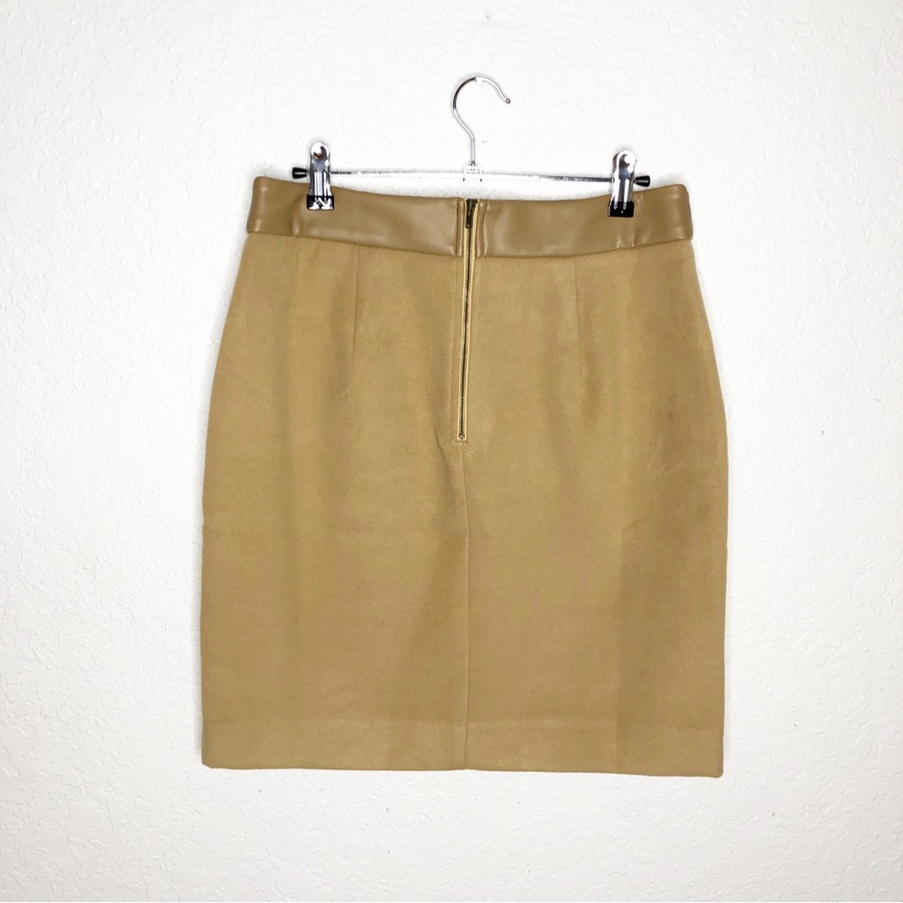 Cabi Heritage camel tan faux leather waist skirt size 4 #8008 - Picture 16 of 16